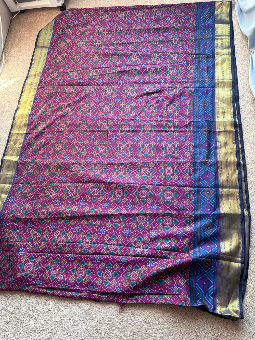 New Sari with Zari